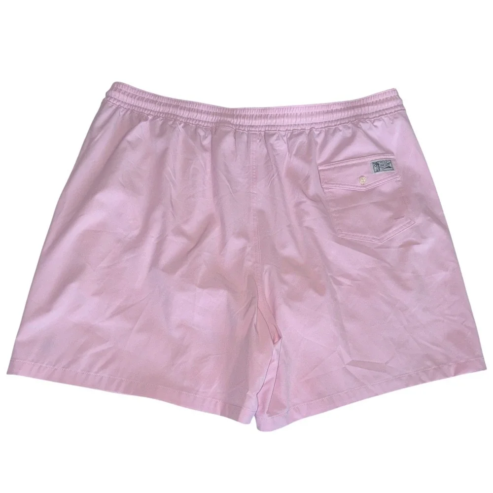 Polo Ralph‎ Lauren Mens 3XLT Pastel Pink Swim Trunks Board Shorts Blue Pony NWT